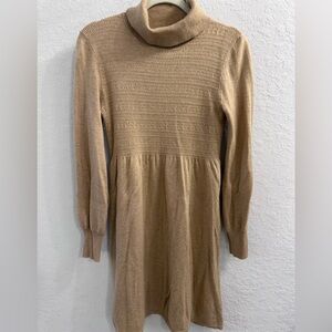 Tan sweater dress